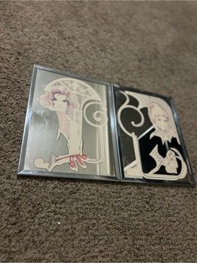 Pair of MCM 1970s Vintage Brytone French Art Deco Mirrors